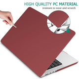 Darrahopens Electronics > Computer Accessories MacBook Pro 14 Max Inch Case 2023 2022 2021 M2 A2779 M1 A2442 Hardshell Case Keyboard Cover Wine Red