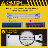Darrahopens Electronics > Computer Accessories MacBook Pro 14 Max Inch Case 2023 2022 2021 M2 A2779 M1 A2442 Hardshell Case Keyboard Cover Wine Red