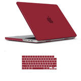 Darrahopens Electronics > Computer Accessories MacBook Pro 14 Max Inch Case 2023 2022 2021 M2 A2779 M1 A2442 Hardshell Case Keyboard Cover Wine Red