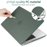 Darrahopens Electronics > Computer Accessories MacBook Pro 16 inch Case 2023 2022 2021 M2 A2780 A2485 M1 Pro/Max Hard Shell Case Keyboard Cover Midnight Green