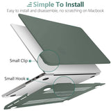 Darrahopens Electronics > Computer Accessories MacBook Pro 16 inch Case 2023 2022 2021 M2 A2780 A2485 M1 Pro/Max Hard Shell Case Keyboard Cover Midnight Green