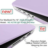 Darrahopens Electronics > Computer Accessories MacBook Pro 16 inch Case 2023 2022 2021 M2 A2780 A2485 M1 Pro/Max Hard Shell Case Keyboard Cover Purple
