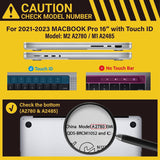 Darrahopens Electronics > Computer Accessories MacBook Pro 16 inch Case 2023 2022 2021 M2 A2780 A2485 M1 Pro/Max Hard Shell Case Keyboard Cover White