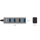 darrahopens Electronics > Computer Accessories mbeat 4-Port USB 3.0 Hub with 2-in-1 USB 3.0 & USB-C Converter - Space Grey