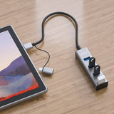 darrahopens Electronics > Computer Accessories mbeat 4-Port USB 3.0 Hub with 2-in-1 USB 3.0 & USB-C Converter - Space Grey