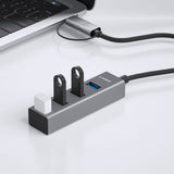 darrahopens Electronics > Computer Accessories mbeat 4-Port USB 3.0 Hub with 2-in-1 USB 3.0 & USB-C Converter - Space Grey
