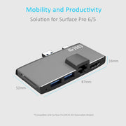 darrahopens Electronics > Computer Accessories mbeat Edge Pro Multifunction USB- C Hub with LAN for Microsoft Surface Pro Gen 5/6