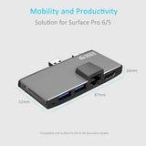 darrahopens Electronics > Computer Accessories mbeat Edge Pro Multifunction USB- C Hub with LAN for Microsoft Surface Pro Gen 5/6