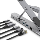 Darrahopens Electronics > Computer Accessories mbeat Stage P5 Portable Laptop Stand with USB-C Docking Station - Space Grey