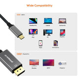 darrahopens Electronics > Computer Accessories mbeat Tough Link 1.8m 4K USB-C to Display Port Cable - Space Grey