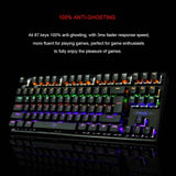 Darrahopens Electronics > Computer Accessories Mechanical Gaming Keyboard Green Switches 87 Keys LED Backlight PC and Laptop