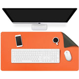 Darrahopens Electronics > Computer Accessories Orange 120cm*60cm Dual Side Office Desk Pad Waterproof PU Leather Computer Mouse Pad