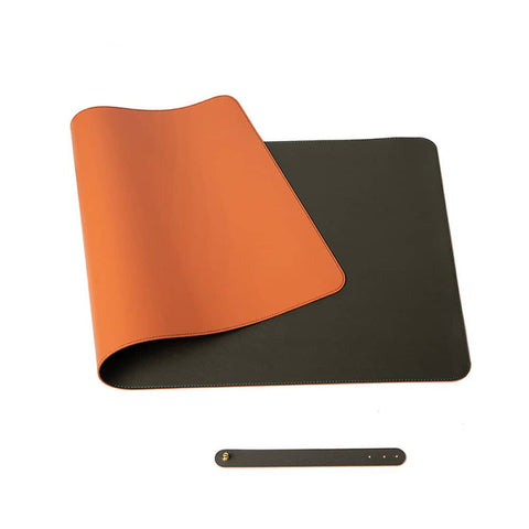 Darrahopens Electronics > Computer Accessories Orange 120cm*60cm Dual Side Office Desk Pad Waterproof PU Leather Computer Mouse Pad