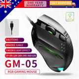 Darrahopens Electronics > Computer Accessories PC Gaming Mouse LED Optical Sensors DPI 6 Buttons USB Wired For Computer Laptop