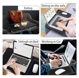 Darrahopens Electronics > Computer Accessories Portable Laptop Desk with Device Ledge, Mouse Pad and Phone Holder for Home Office (Black, 40cm)