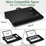 Darrahopens Electronics > Computer Accessories Portable Laptop Desk with Device Ledge, Mouse Pad and Phone Holder for Home Office (Black, 40cm)