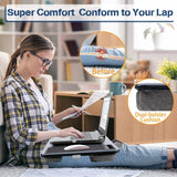 Darrahopens Electronics > Computer Accessories Portable Laptop Desk with Device Ledge, Mouse Pad and Phone Holder for Home Office (Silver, 40cm)