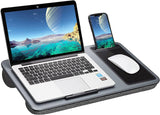 Darrahopens Electronics > Computer Accessories Portable Laptop Desk with Device Ledge, Mouse Pad and Phone Holder for Home Office (Silver, 40cm)