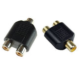 Darrahopens Electronics > Computer Accessories RCA Female to 2X RCA Female Audio Splitter Adapter Connector Coupler