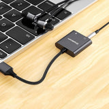 Darrahopens Electronics > Computer Accessories Simplecom CA152 USB to 3.5mm Audio and Microphone Sound Card Adapter for TRS or TRRS Headset with Mic