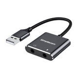 Darrahopens Electronics > Computer Accessories Simplecom CA152 USB to 3.5mm Audio and Microphone Sound Card Adapter for TRS or TRRS Headset with Mic