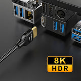 Darrahopens Electronics > Computer Accessories Simplecom CAH510 Ultra High Speed HDMI 2.1 Cable 48Gbps 8K@60Hz Slim Flexible 1M
