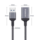 Darrahopens Electronics > Computer Accessories Simplecom CAU320 USB 3.0 Extension Cable USB-A Male to USB-A Female Nylon Braided 2.0M