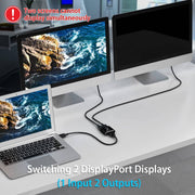Darrahopens Electronics > Computer Accessories Simplecom CM202 Bi-Directional 2 Way DisplayPort Switch Selector DP 1.4 8K