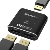 Darrahopens Electronics > Computer Accessories Simplecom CM202 Bi-Directional 2 Way DisplayPort Switch Selector DP 1.4 8K