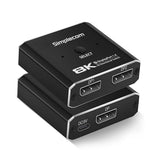 Darrahopens Electronics > Computer Accessories Simplecom CM202 Bi-Directional 2 Way DisplayPort Switch Selector DP 1.4 8K
