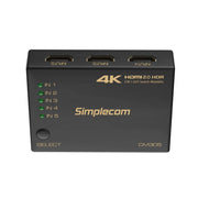 darrahopens Electronics > Computer Accessories Simplecom CM305 Ultra HD 5 Way HDMI Switch 5 IN 1 OUT Splitter 4K@60Hz