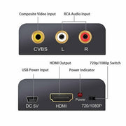 Darrahopens Electronics > Computer Accessories Simplecom CM401v2 Composite AV CVBS to HDMI Video Converter 1080p Upscaler Alloy Case