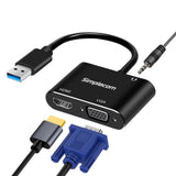darrahopens Electronics > Computer Accessories Simplecom DA316A USB to HDMI + VGA Video Card Adapter with 3.5mm Audio