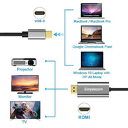 darrahopens Electronics > Computer Accessories Simplecom DA321 USB-C Type C to HDMI Cable 1.8M (6ft) 4K@30Hz