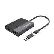 Darrahopens Electronics > Computer Accessories Simplecom DA369 USB 3.0 or USB-C to Dual 4K HDMI 2.0 Display Adapter for 2x 4K@60Hz Extended Screens