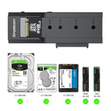 Darrahopens Electronics > Computer Accessories Simplecom SA536 USB to M.2 and SATA 2-IN-1 Adapter for 2.5"/3.5" HDD & NVMe/SATA M.2 SSD with Power Supply USB 3.2 Gen2 10Gbps