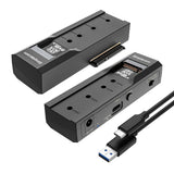 Darrahopens Electronics > Computer Accessories Simplecom SA536 USB to M.2 and SATA 2-IN-1 Adapter for 2.5"/3.5" HDD & NVMe/SATA M.2 SSD with Power Supply USB 3.2 Gen2 10Gbps