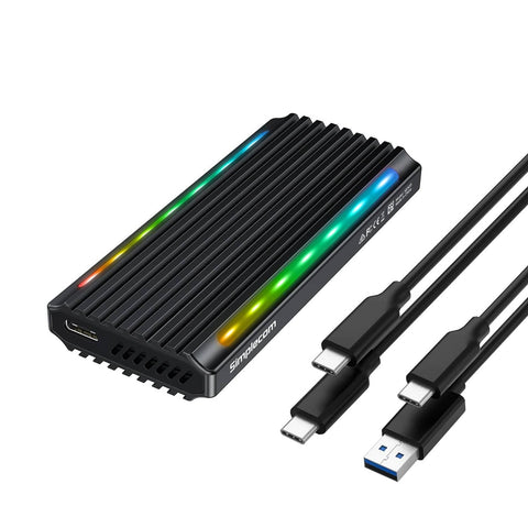 Darrahopens Electronics > Computer Accessories Simplecom SE525 NVMe / SATA M.2 SSD USB-C Enclosure with RGB Light USB 3.2 Gen 2 10Gbps