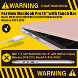 Darrahopens Electronics > Computer Accessories Sold Pink MacBook Pro 13 Inch Case 2016-2023 M1 M2 A2338 A2289 A2251 A2159 Hard Shell Case Keyboard Cover