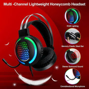 darrahopens Electronics > Computer Accessories T-Wolf TF400 4-pcs Rainbow Keyboard/Mouse/Headphone/Mouse Pad Kit Set