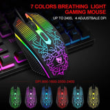 darrahopens Electronics > Computer Accessories T-Wolf TF400 4-pcs Rainbow Keyboard/Mouse/Headphone/Mouse Pad Kit Set