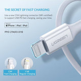 darrahopens Electronics > Computer Accessories UGREEN 10493 Type-C to MFI iPhone M/M Cable Rubber Shell 1M White