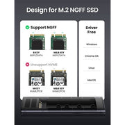 darrahopens Electronics > Computer Accessories UGREEN 10903 M.2 SATA NGFF SSD Hard Drive Enclosure