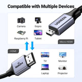 Darrahopens Electronics > Computer Accessories UGREEN 15517 8K Micro-HDMI to HDMI Cable 2M