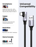Darrahopens Electronics > Computer Accessories UGREEN 20289 Angled USB-C 3.0 Fast Charge Cable 0.5M