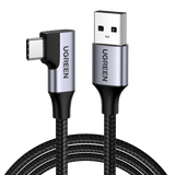 Darrahopens Electronics > Computer Accessories UGREEN 20289 Angled USB-C 3.0 Fast Charge Cable 0.5M