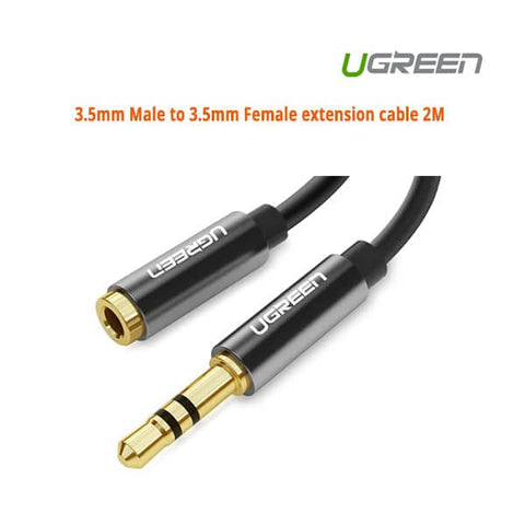 darrahopens Electronics > Computer Accessories UGREEN 3.5mm Male to 3.5mm Female extension cable 2M (10594)