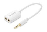 darrahopens Electronics > Computer Accessories UGREEN 3.5mm Male to Dual 3.5mm FemaleHeadset Splitter White (10789)