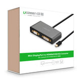 darrahopens Electronics > Computer Accessories UGREEN 3-in-1 Mini DisplayPort to HDMI&VGA&DVI converter - black (10440)