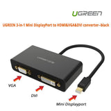 darrahopens Electronics > Computer Accessories UGREEN 3-in-1 Mini DisplayPort to HDMI&VGA&DVI converter - black (10440)